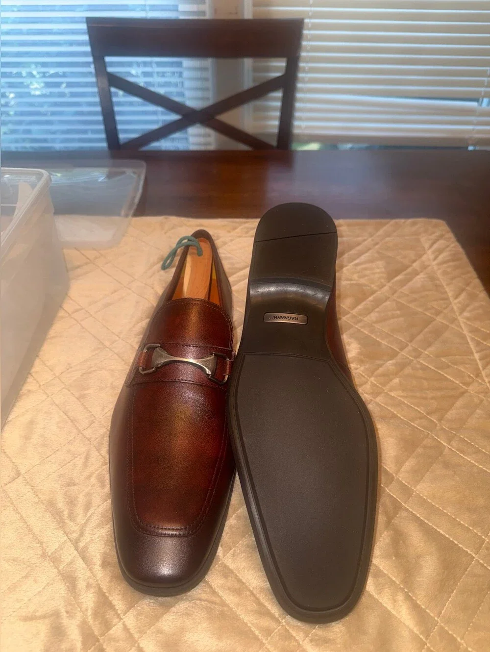 Light Pink Men's Brogue Derby Shoes